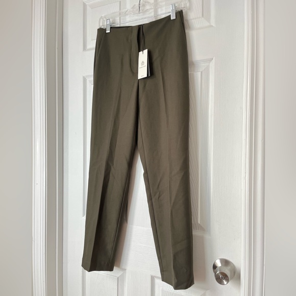 Babaton Markova dark olive mid rise ankle straight dress Pants size 4 - Picture 8 of 9